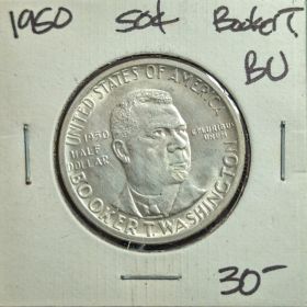 1950 50c Fifty Cent Coin Booker T BU