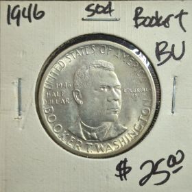 1946 50c Fifty Cent Coin Booker T BU