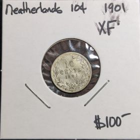 1901 10c Netherlands XF