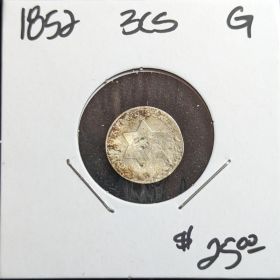 1853 3cs G Three Cent Silver Coin
