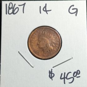 1867 1c One Cent G