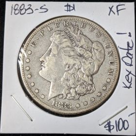 1883-S $1 XF Key Date Morgan Silver Dollar