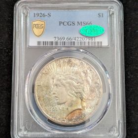 1926-S Silver Peace Dollar $1 PCGS MS66 CAC 42207981
