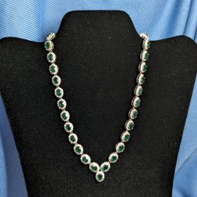 Stunning Emerald and Diamond Necklace  35.52 Total Carats, 26.62 ct Emeralds & 8.9 ctw diamonds