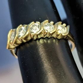 Diamond and 14k Yellow Gold Ring Size 8.25 1 Carat 3.12g