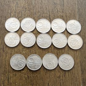 Lot of 14 Coins Sweden 10 Ore year 1973