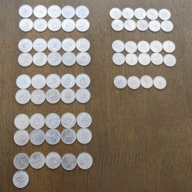 Lot of 70 Coins (46) Centimes & (24) Centimes Year 1964