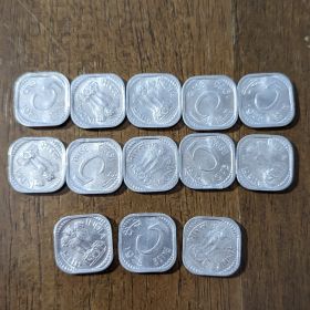 Lot of 13 Coins 5 Paise India Year 1975