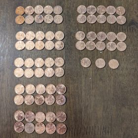 Lot of 73 Coins 1c Switzerland Rappen Year 1968