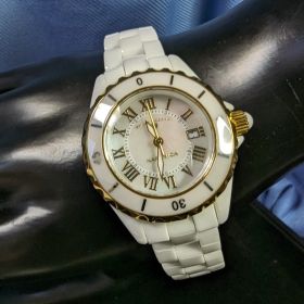 Swiss Legend Karamica Watch White Mother of Pearl Face Link Band