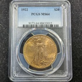 1922 $20 Gold Double Eagle PCGS MS64  48433012