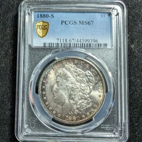 1880-S $1 Silver Morgan Dollar PCGS MS67  44399396