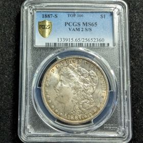 1887-S Top 100 $1 Silver Morgan Dollar PCGS MS65  25652360 VAM 2 S/S Pop 17/2 Pending
