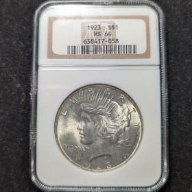 1923  $1 NGC MS64 Silver Peace Dollar 638417-058