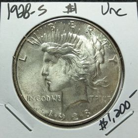 1928-S  $1 Peace Silver Dollar UNC