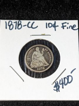 1878-CC Seated Liberty Dime 10C