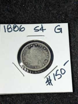 1886 Liberty V Nickel (Key date).