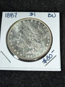 1887 BU Morgan Silver Dollar $1