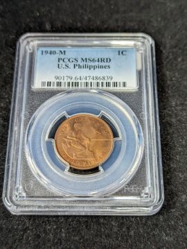 1940-M 1C PCGS MS64RD U.S. Philippines