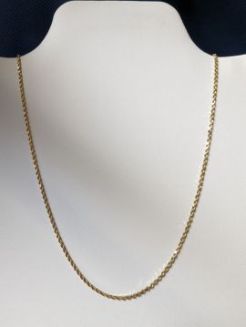 14k Gold Rope Chain Necklace 18 Inches by 1MM