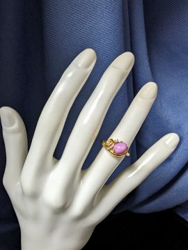 14k Gold Star Sapphire & Diamond Ring Size 6.25