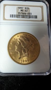 1897 $20 Double Eagle NGC MS 63 - 357666-003