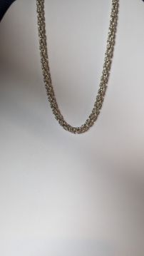 .925 Sterling Silver Rope Chain Necklace - 16 Inches 