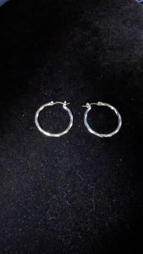 .925 Sterling Silver Small Twist Hoop Earrings