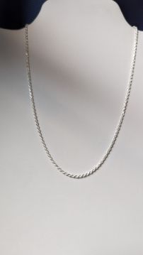 Women's Sterling Silver (.925) 1mm Rope Chain Necklace - 16 inches