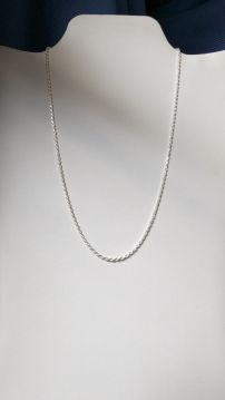 Women's Sterling Silver (.925) Rope Chain Necklace 1mm - 18 inches 