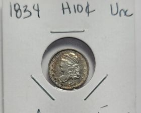 1834 H10c Liberty Cap Half Dime US Coin